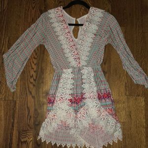 Floral/lace romper